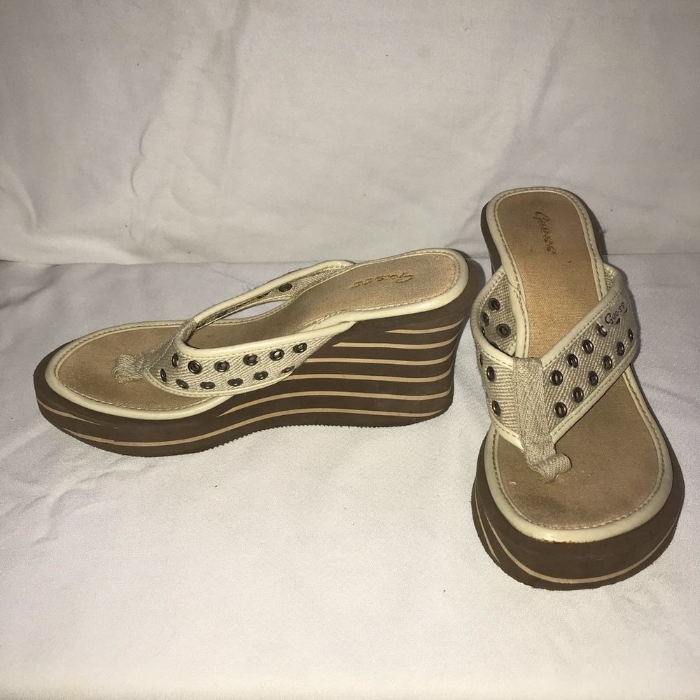 Guess platform wedge sandals